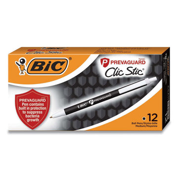 BIC® Prevaguard Ballpoint Pen, Retractable, Medium 1 Mm, Black Ink, Black Barrel freeshipping - TVN Wholesale